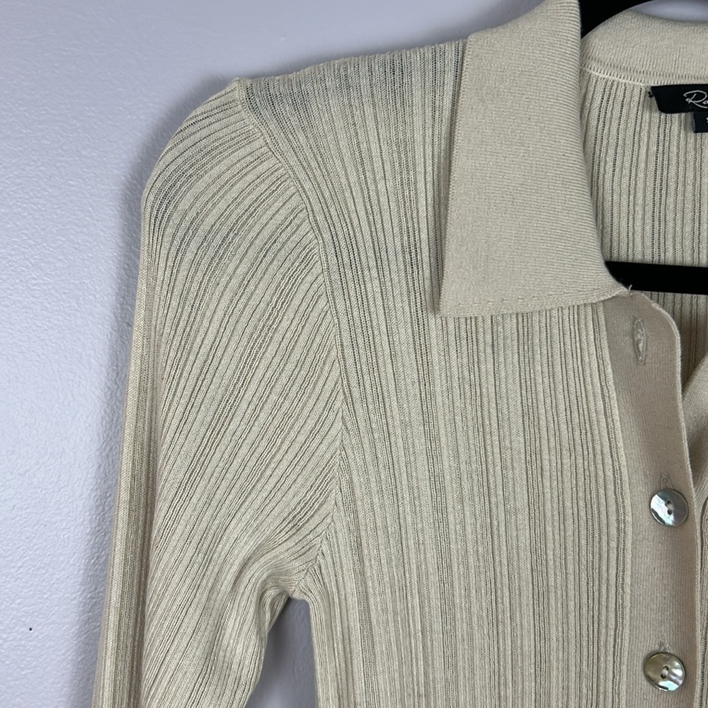 Rails Aurora Canvas Ribbed Cotton Silk Blend Long Sleeve Cardigan Sweater Small - Picture 6 of 15